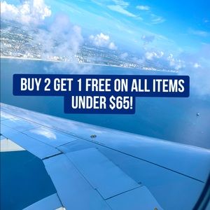All items under $65 are buy 2 get 1 free!